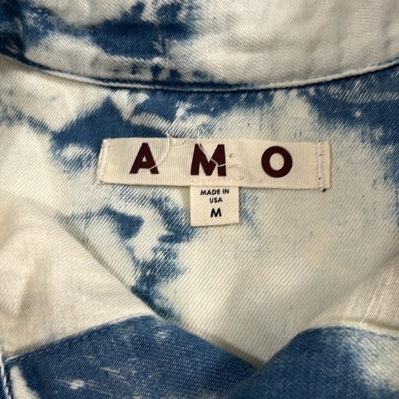 AMO linen blend boxy shirt size M - Picture 5 of 9
